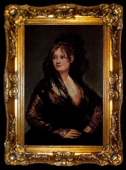 framed  Francisco de Goya Portrat der Dona Isabel Cabos de Porcel, ta009-2